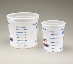 Graduated containers, no handles - Measuring, pouring