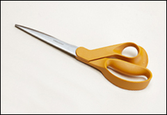 Larger oversized handles - Bent handle stainless steel shears