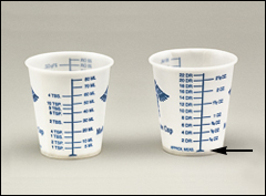Paper measuring cups - Measuring, pouring