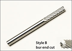 Style B, bur end cut - Mastercut carbide routers