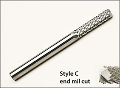 Style C, end mill cut - Mastercut carbide routers