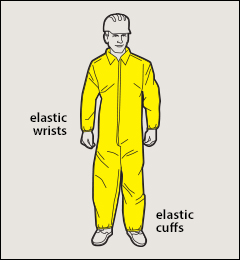 Tychem coverall, elastic wrists and ankles - Tychem 2000 coveralls